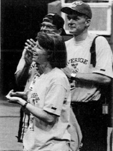 Ruotsin joukkueen fysioterapeuttina Atlantan olympiakisoissa 1996